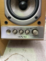 S-125◆1円～◆ONKYO WAVIO アンプ内蔵スピーカー GX-D90(Y) 木目 オンキョー オーディオ機器 音響 通電〇_画像5