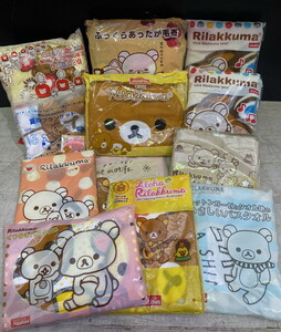 S-19◆1円～◆リラックマ グッズまとめて 毛布 ブランケット トートバッグ バスタオルなど Rilakkuma