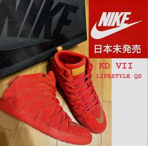 幻の日本未発売 14年製【NIKE KD VII LIFESTYLE 赤 スエード】jordan1 sacai magmascape dunk sb force1 acg supreme max dn