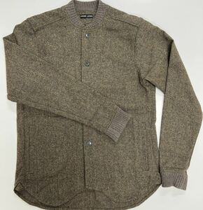 FRANK LEDER（フランクリーダー）BROWN MIX WOOL SHIRT BONBER［SIZE：XS］