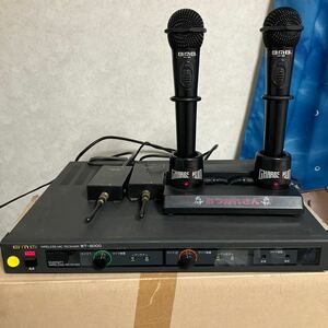 JOYSOUND/BMB/ワイヤレスマイクセット/レシーバーはWT-8000/マイクはWM850/マイク頭風防は新品です/動作品