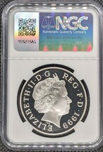 【1円スタート】1999年 イギリス ダイアナ元妃追悼 銀貨 5ポンド NGC PF69 ウルトラカメオPCGS 現物資産 アンティーク モダンコイン 箱完品_画像4