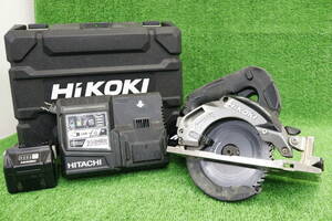 中古品HiKOKI ハイコーキ 36V 125mm コードレス丸のこ C3605DA 本体/純正バッテリー×2/充電器/ケース 7H334