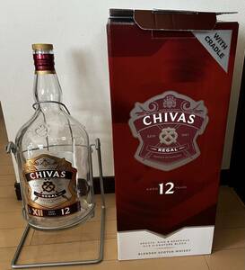 空き瓶　Chivas シーバス リーガル 12年 4.5L　空　ボトル　スタンド付き