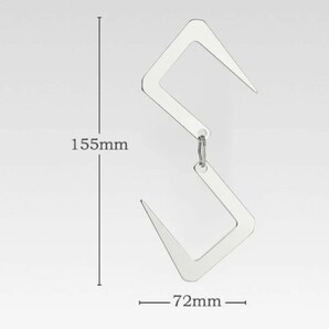 S字フック アイアン 5個セット クロム ランタン キャンプ ギア アウトドアの画像6