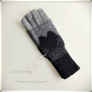  unused * Anteprima * gloves * gray Heart 