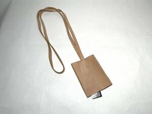 1円 ◆未使用品 GUCCI グッチ クロシェット ネックレス キーケース キーリング プレートベージュ レザー チャーム