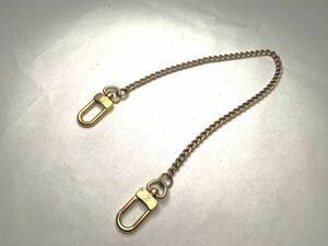 1 1円 LOUIS VUITTON ルイヴィトン ウォレットチェーン キーリング アクセサリー メンズ ゴールド系 財布 