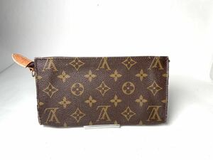 510 美品 1円　LOUIS VUITTON LV 小物入れ ルイ ヴィトン モノグラム 付属ポーチ gm バケット PM ポーチ M42238 ブラウン 茶 レディ