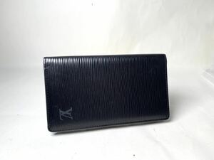 550 1円 ■美品■ LOUIS VUITTON ルイヴィトン R20522 エピ アジェンダ ポッシュ 手帳カバー アドレス帳 メンズ ブラック系