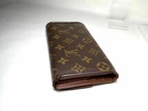 563 1円 LOUIS VUITTON ルイヴィトン USA モノグラム ポルトトレゾール インターナショナル 三つ折り 長財布 ブラウン系_画像4