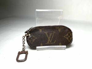 520 1円 LOUIS VUITTON ルイヴィトン オールド モノグラム ポシェット クレ コインケース 小銭入れ キーケース ブラウン系 ヴィンテージ