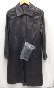 PINORE COLLECTION レザージャケット コート ベルト付き 羊革 ブラック サイズ42 23120602