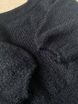 ナイスクラップ モヘアラグランバルーン袖セーター　Fサイズ ポリエステル100％ 黒ラメ入　襟開き広め　USED美品 モヘアニット_画像3