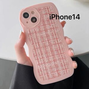 iPhone14 スマホケース　ツイードスマホケース　ツイード