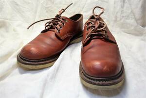 【VE-74】RED WING レッドウィング 8001 ワークオックスフォード8D 廃盤レア品 レザーシューズ 革 茶色 ブラウン 美品