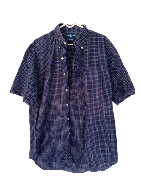 【レア古着】Polo Ralph Lauren "BLAKE" Shirt 紺 M ポロラルフローレン 半袖 