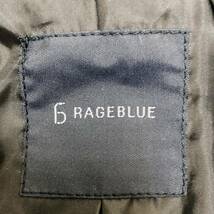 a03466 RAGE BLUE メンズ コート アウター ナチュラル 牛革 裏地 M グレー シンプル 上品 毛綿混 上質 メンズウェアインスパイアスタイル_画像9