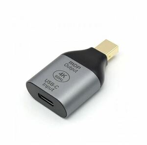 JTT 映像変換アダプタ BB705 [miniDisplayPort オス→メス USB-C] 4K対応 メタリックグレー JTTCF-MDPM