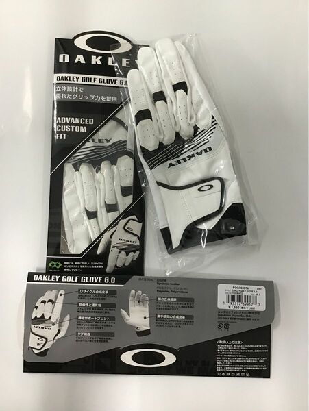 OAKLEY GOLF GLOVE 6.0（オークリーゴルフグローブ）FOS900974 100WHITE 白22cm 2枚組