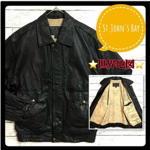 ☆希少 90’s ヴィンテージ☆ST.JOHN’S BAYナッパレザー　ジャケット　M-L相当　 革ジャン