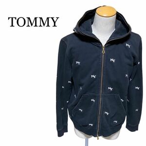 【TOMMY】 ジップパーカー　フルジップ　NYロゴ　メンズ　Lサイズ