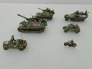 1/144完成品　フンメル自走砲＆ヴェスペ自走砲＆Sdkfz251-1＆ベンツG5無線車＆ワーゲン無線車＆BMW「制圧砲撃隊/マルハナバチの鉄槌２」