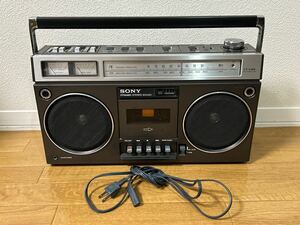 【希少】 【当時物】 SONY CF-6300 ラジカセ FRONT LOADING STEREO CASSETTE-CORDER ラジオカセットレコーダー AM FM ステレオ 昭和レトロ