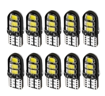 20個セット T10 LED ホワイト キャンセラー内蔵 ウェッジ球 スモール ポジション ルームランプ ナンバー灯 2835 6smd /6_画像1