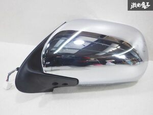 動作確認済み！！ トヨタ 純正 200 200系 ハイエース 4型 5型 6型 後期 ドアミラー サイドミラー 左 左側 助手席 メッキ 5P 電動格納 棚27N