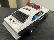 昭和レトロ★イチコーのおもちゃ スカイライン パトロールカー パトカー ブリキ 約40cm フリクション_画像4