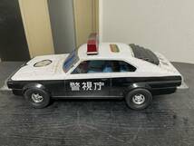 昭和レトロ★イチコーのおもちゃ スカイライン パトロールカー パトカー ブリキ 約40cm フリクション_画像1