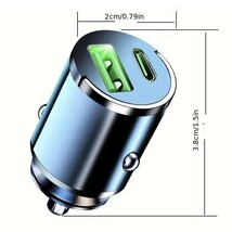 シガーソケットからはみ出さない OLAF カーチャージャー FAST CHARGE 急速充電 ミニ 最小 100W プルリング仕様 USB Type-A Type-C PD mw_画像9