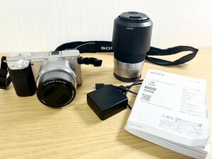 【動作確認済】SONY ソニー ミラーレス一眼レフカメラ α6000 ILCE-6000 ダブルズームキット(16-50ｍｍ/55-210ｍｍ) GSS120801