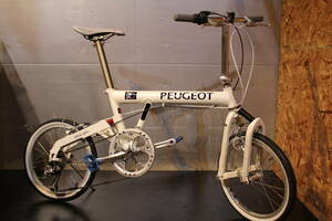 希少/廃盤/中古自転車/折りたたみ自転車☆PEUGEOT（プジョー）PACIFIC（パシフィック）18/ホワイト/7005アルミフレーム