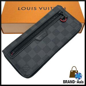 ★【極美品!!】ルイヴィトン Louis vuitton ダミエ グラフィット ユーティリティ ヴェルティカル 長財布 ジッピーウォレット N60355