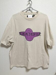 【美品】希少★　example　マーク・ゴンザレス　マークゴンザレス　Tシャツ　シュムー　ベージュ　バックプリントあり