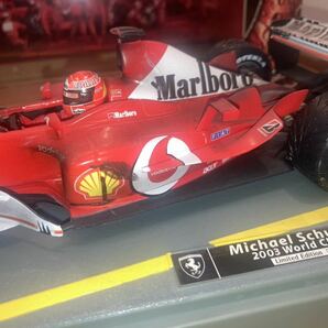 【マルボロ・ウェザリング仕様】1/18 マテル ホットウィール フェラーリ F2003-GA ミハエル シューマッハ レース汚れ FERRARI SCHUMACHERの画像3