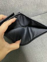 美品 BVLGARI ブルガリ 財布 ウォレット Wallet レザー 黒 ブラック メンズ レディース 三つ折り 折りたたみ シルバー金具 1円〜 小物_画像7