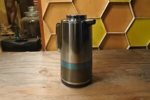  Showa Retro pi- cook /.. seal thermos bottle pot heat insulation ... bin excellent 1.0L*CPX-1000S Mid-century 