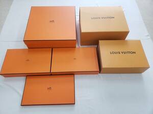 あ781 ●6点セット HERMES エルメス LOUIS VUITTON ヴィトン ブランド 空箱 空き箱 収納 ボックス 中古 引き取り可 大阪 1円スタート