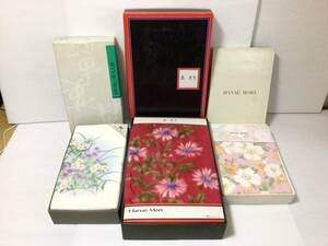 Y577 unused storage goods HANAE MORI/ forest britain . bedding together!3 box set two ta ticket blanket / Margaret ...BPS/ blanket in box 