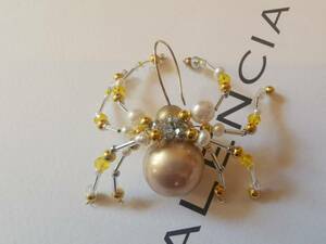  hand made natural pearl remake one-side ear earrings brooch .. beads Gold silver 925