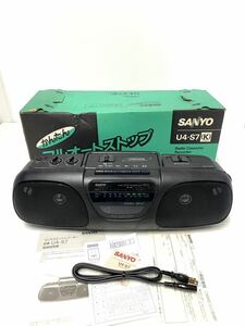 【美品ほぼ未使用】SANYO サンヨー ラジカセ U4-S7(K) 93年製　平成レトロ