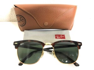 Ray-Ban CLUBMASTER レイバン クラブマスター サングラス RB 3016 CLUBMASTER W0366 51□21 3N 鼈甲調×ゴールド ケース付き 