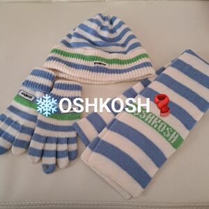 Oshkosh☆マフラー　手袋　帽子（52㌢）　３点セット　キッズ　男の子☆☆ ニット ニット帽