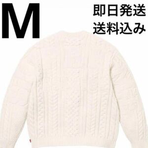 即日発送 送料込み Supreme Appliqu Cable Knit Sweater シュプリーム アップリケケーブルニットセーター