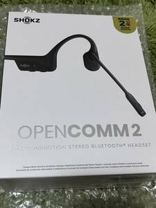 SHOKZ OPENCOMM2 BLACK 2年保証 新品未開封 骨伝導イヤホン ブラック ワイヤレス Bluetooth SHOKZ 