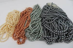 100☆未使用　PRECIOSA プレシオサ　チェコビーズ　3.2kg以上　まとめて　4色　GLASS BEADS　ガラスビーズ