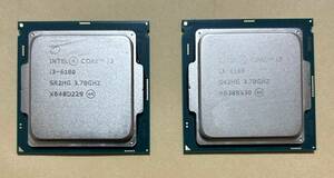 INTEL CORE i3-6100 SR2HG 3.70GHz 2個セット①